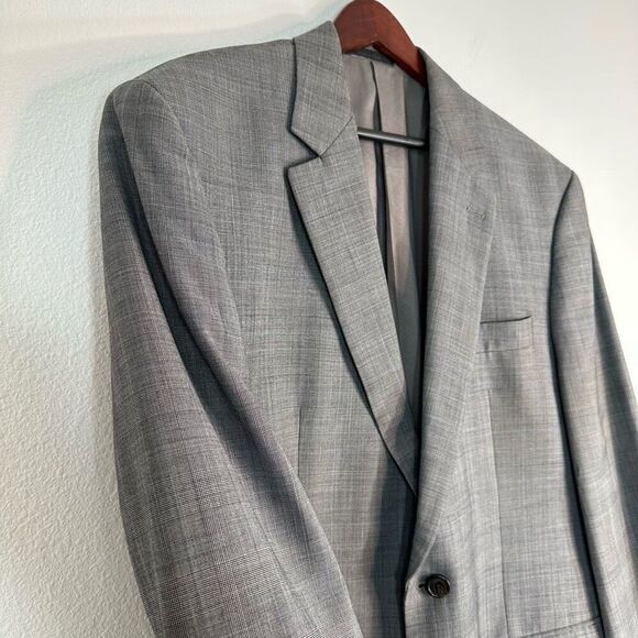 Lauren Ralph Lauren 100% Wool Gray Blazer Men’s 42R Houndstooth Preppy Plaid - Picture 5 of 9